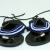 Crafted black leather sandals